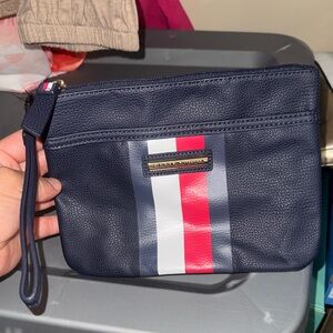 Tommy Hilfiger Navy and Red Wristlet